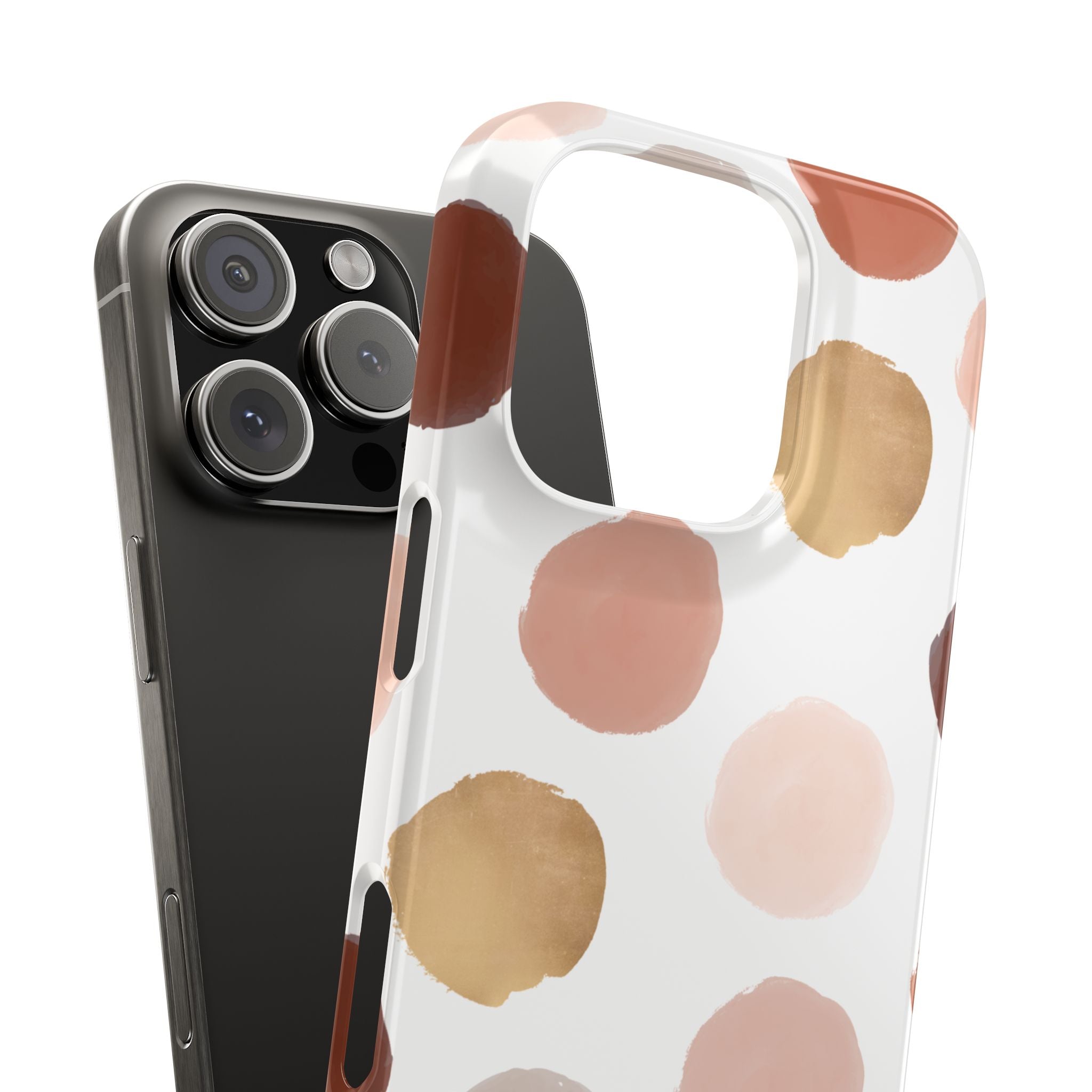 Neutral Polka Dot Slim Phone Case – Minimal Aesthetic iPhone Case