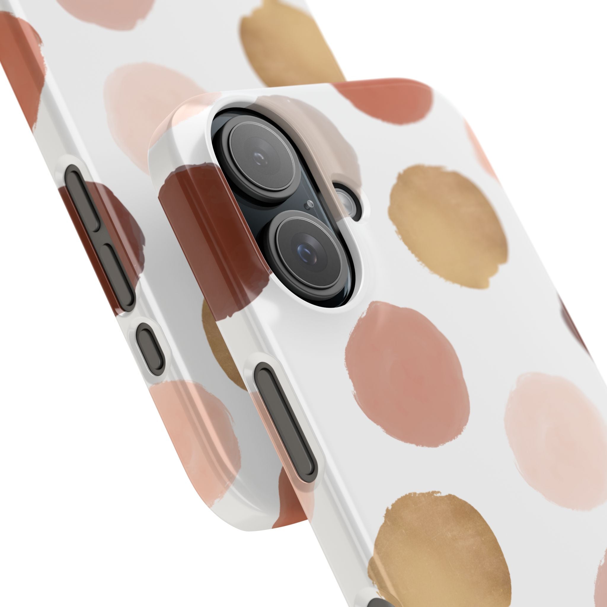 Neutral Polka Dot Slim Phone Case – Minimal Aesthetic iPhone Case