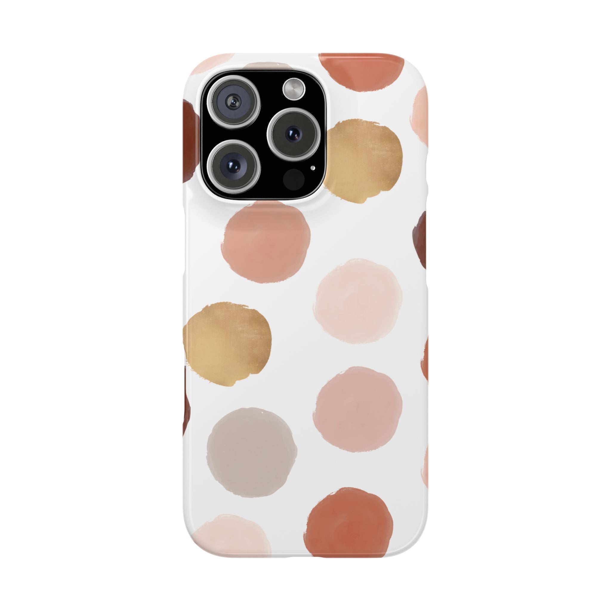 Neutral Polka Dot Slim Phone Case – Minimal Aesthetic iPhone Case