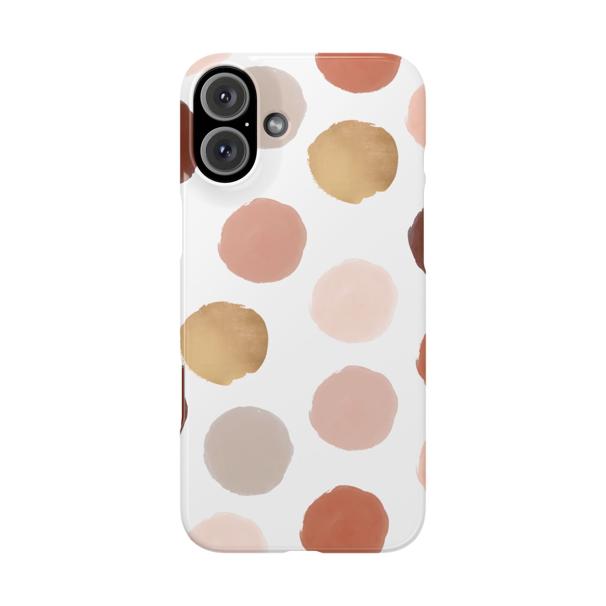 Neutral Polka Dot Slim Phone Case – Minimal Aesthetic iPhone Case