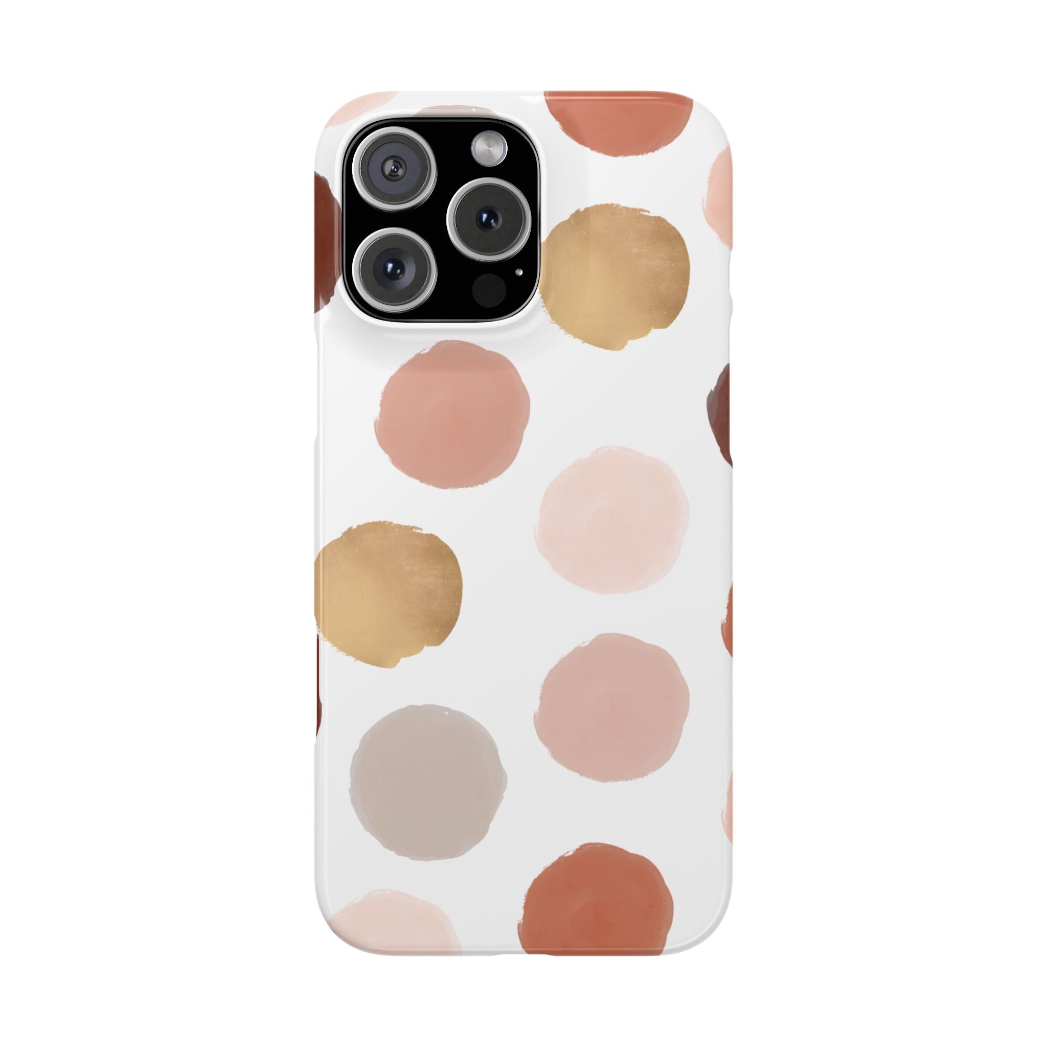 Neutral Polka Dot Slim Phone Case – Minimal Aesthetic iPhone Case