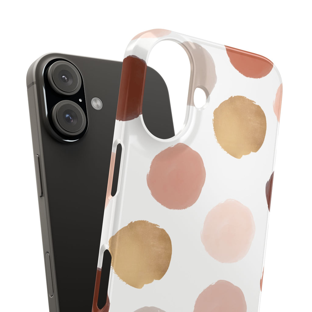 Neutral Polka Dot Slim Phone Case – Minimal Aesthetic iPhone Case