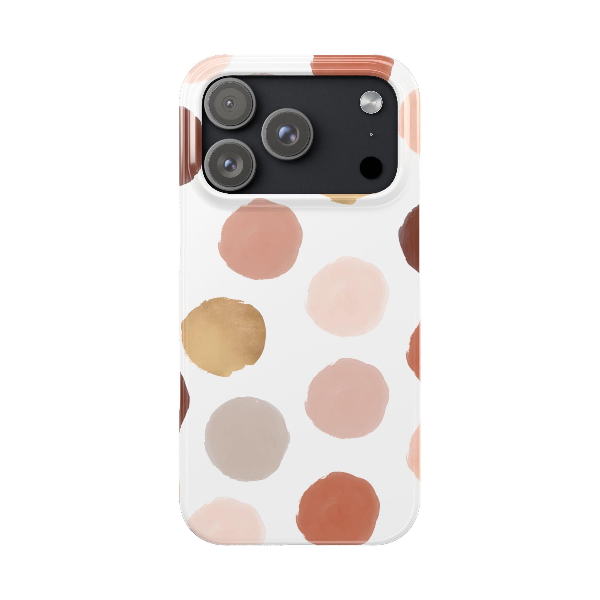 Neutral Polka Dot Slim Phone Case – Minimal Aesthetic iPhone Case