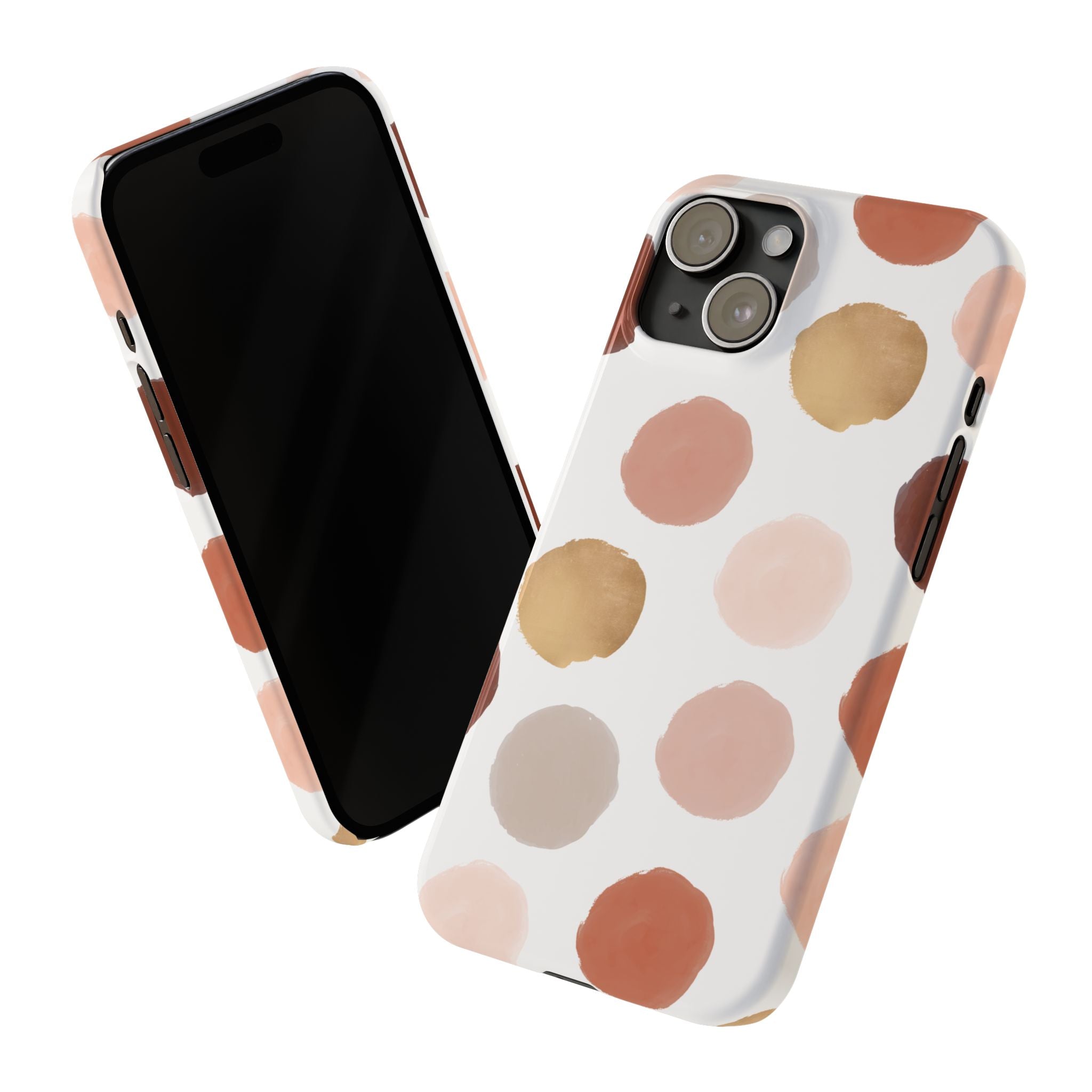 Neutral Polka Dot Slim Phone Case – Minimal Aesthetic iPhone Case