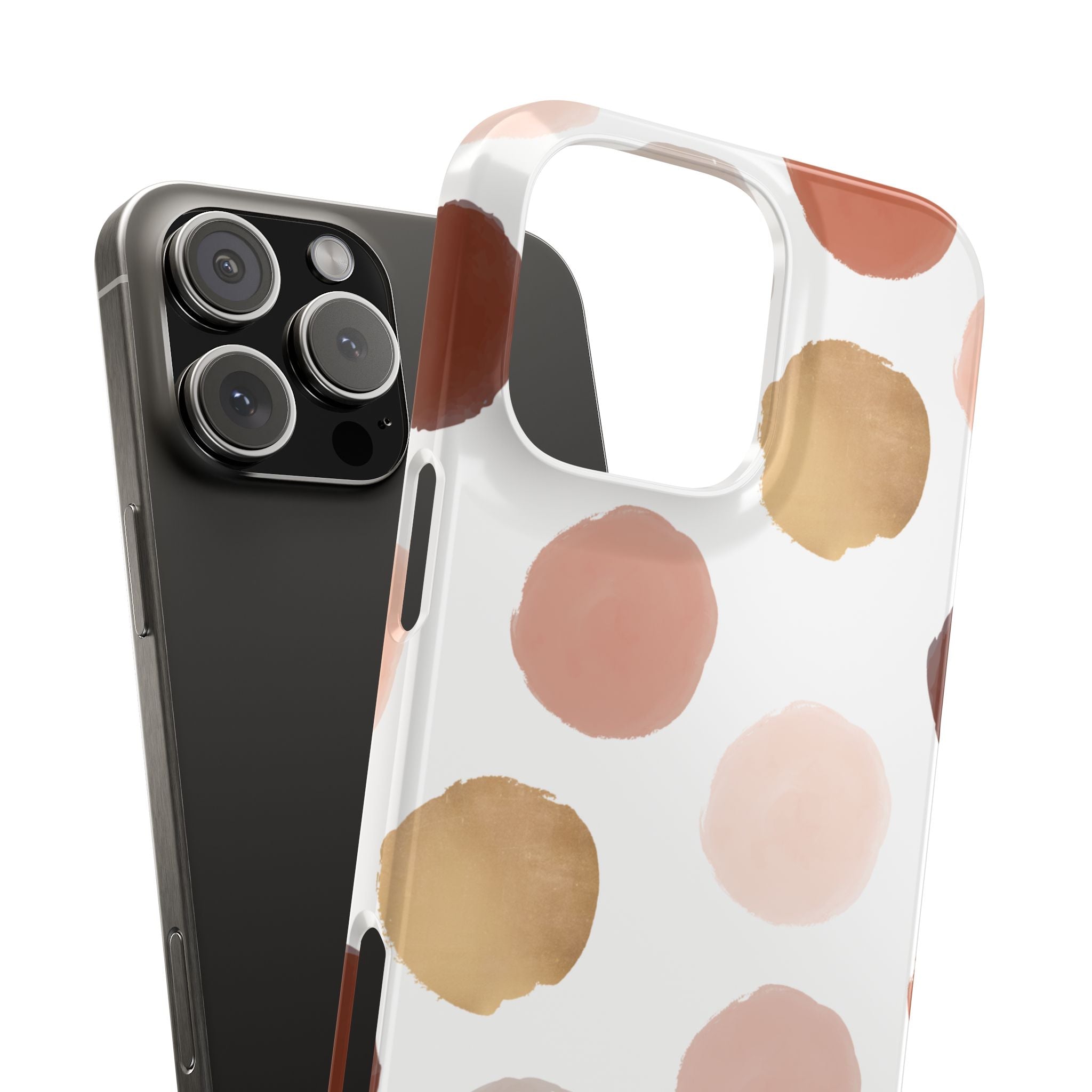 Neutral Polka Dot Slim Phone Case – Minimal Aesthetic iPhone Case