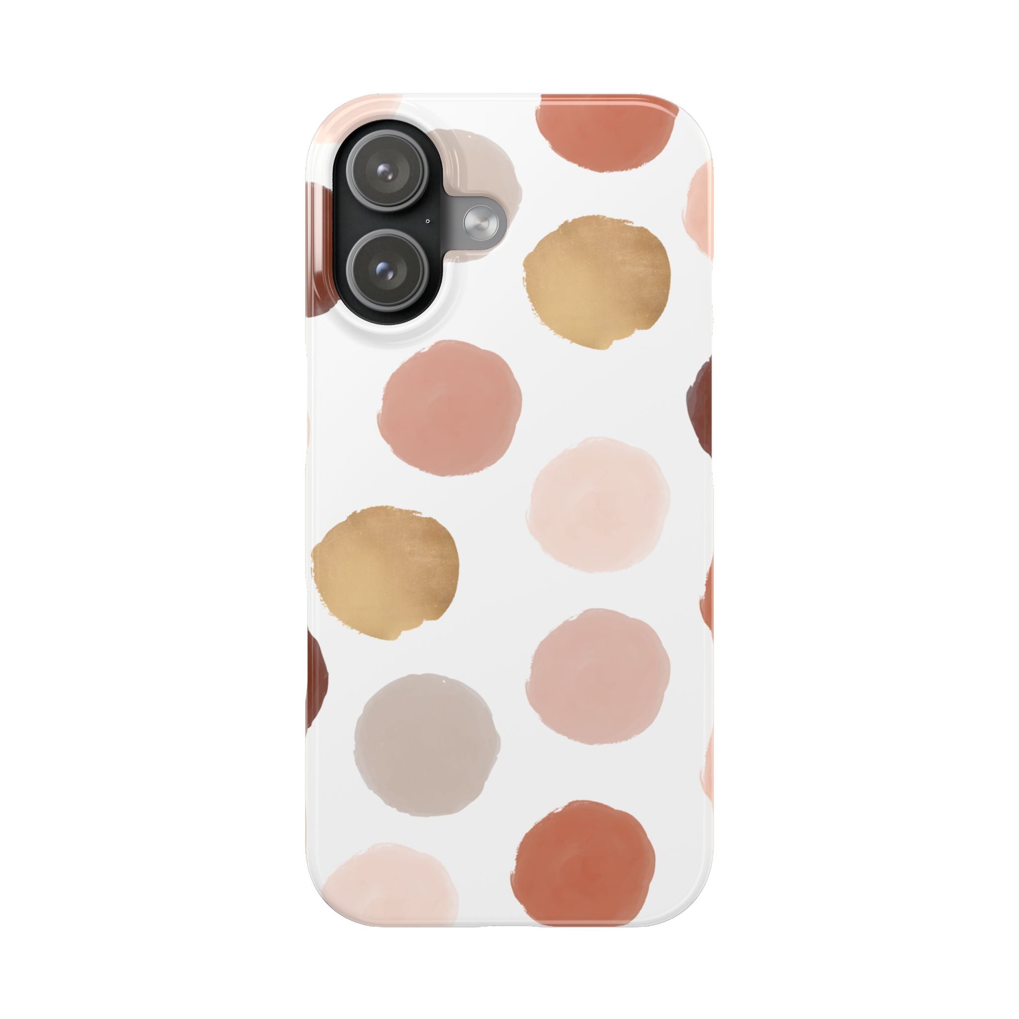 Neutral Polka Dot Slim Phone Case – Minimal Aesthetic iPhone Case
