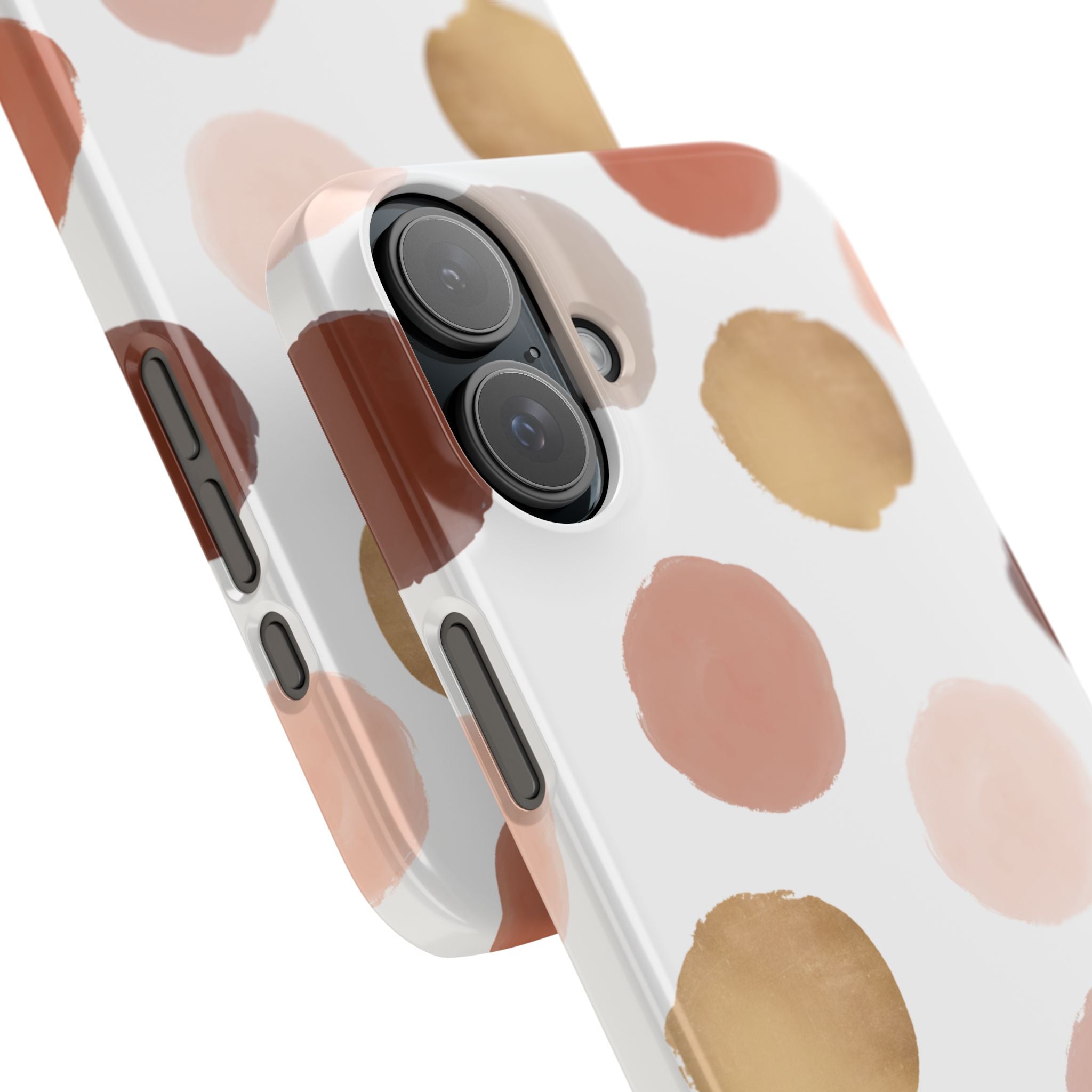 Neutral Polka Dot Slim Phone Case – Minimal Aesthetic iPhone Case