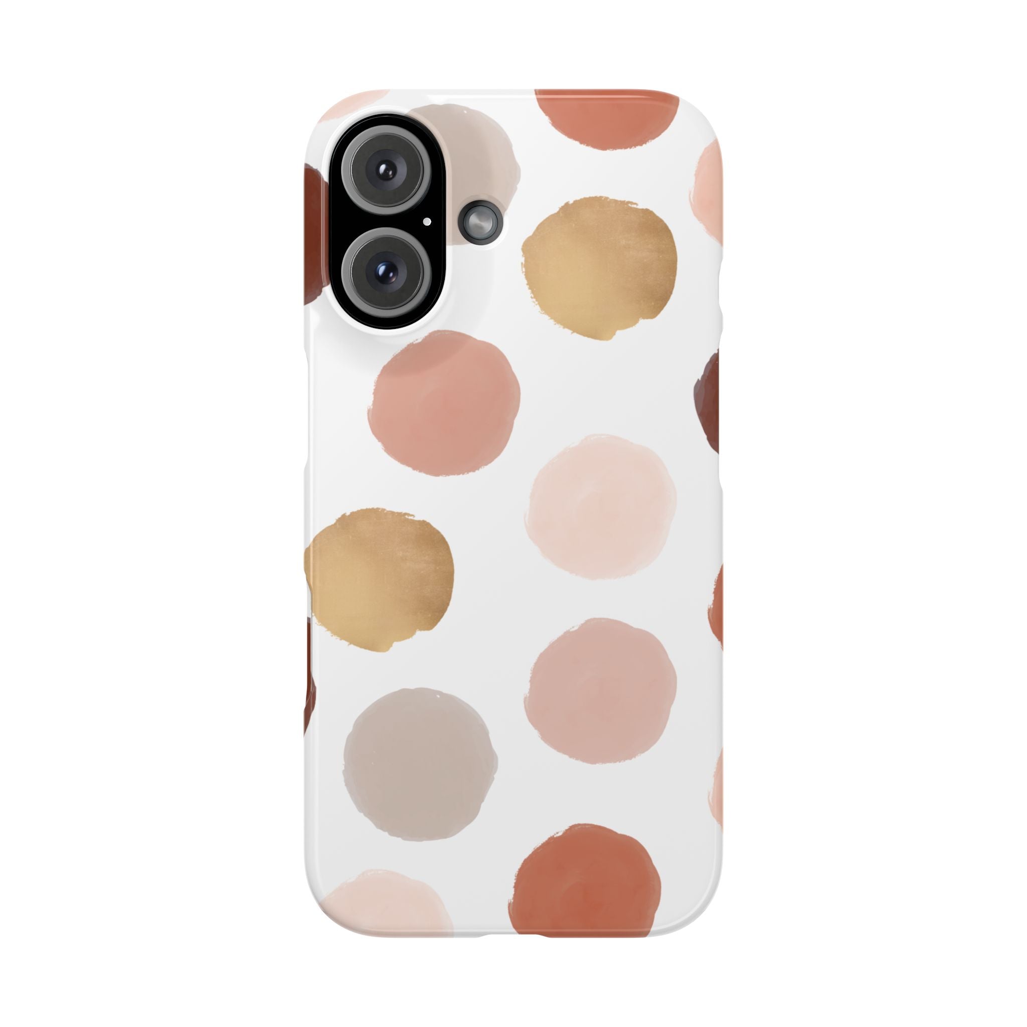 Neutral Polka Dot Slim Phone Case – Minimal Aesthetic iPhone Case
