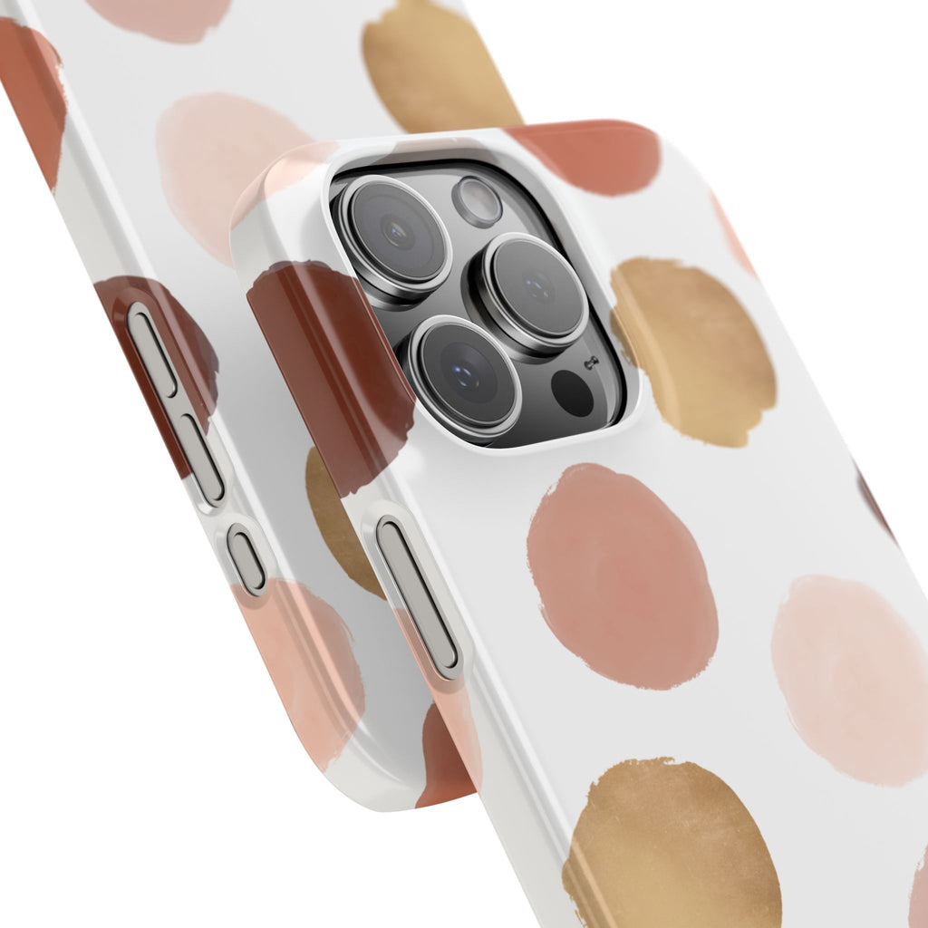 Neutral Polka Dot Slim Phone Case – Minimal Aesthetic iPhone Case
