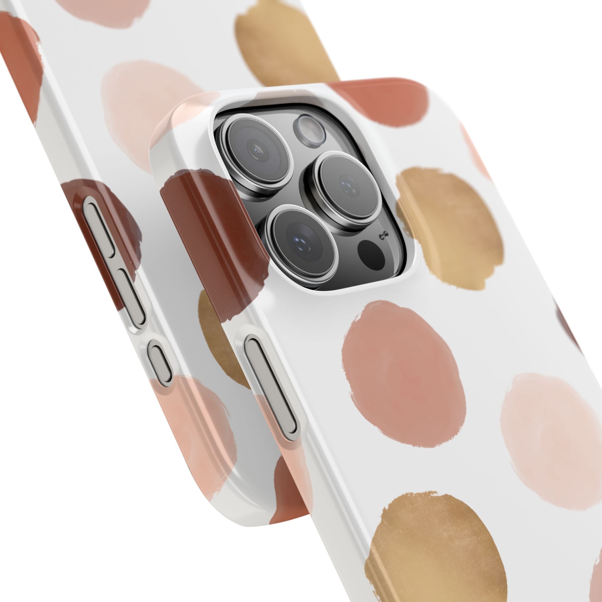 Neutral Polka Dot Slim Phone Case – Minimal Aesthetic iPhone Case