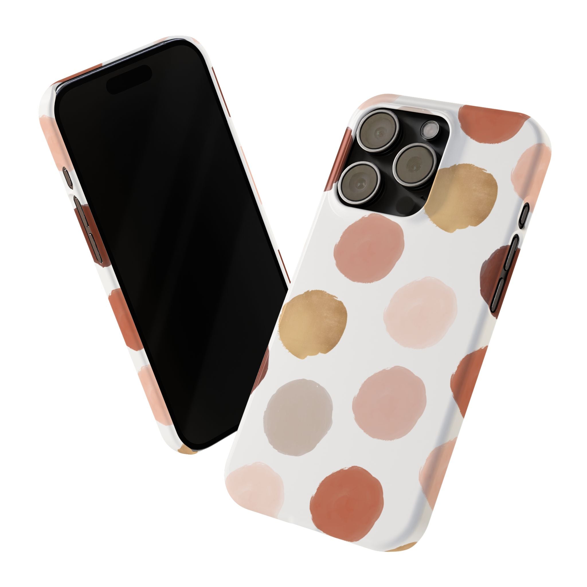 Neutral Polka Dot Slim Phone Case – Minimal Aesthetic iPhone Case