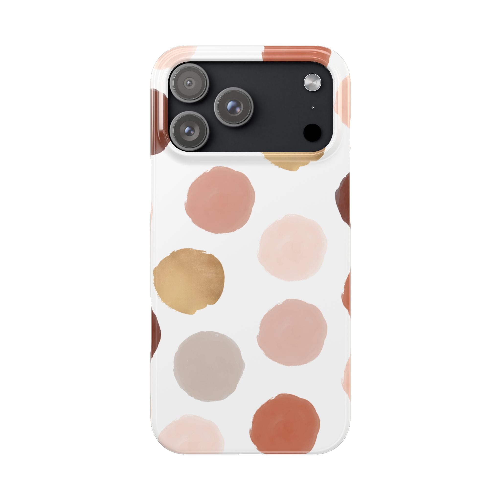 Neutral Polka Dot Slim Phone Case – Minimal Aesthetic iPhone Case