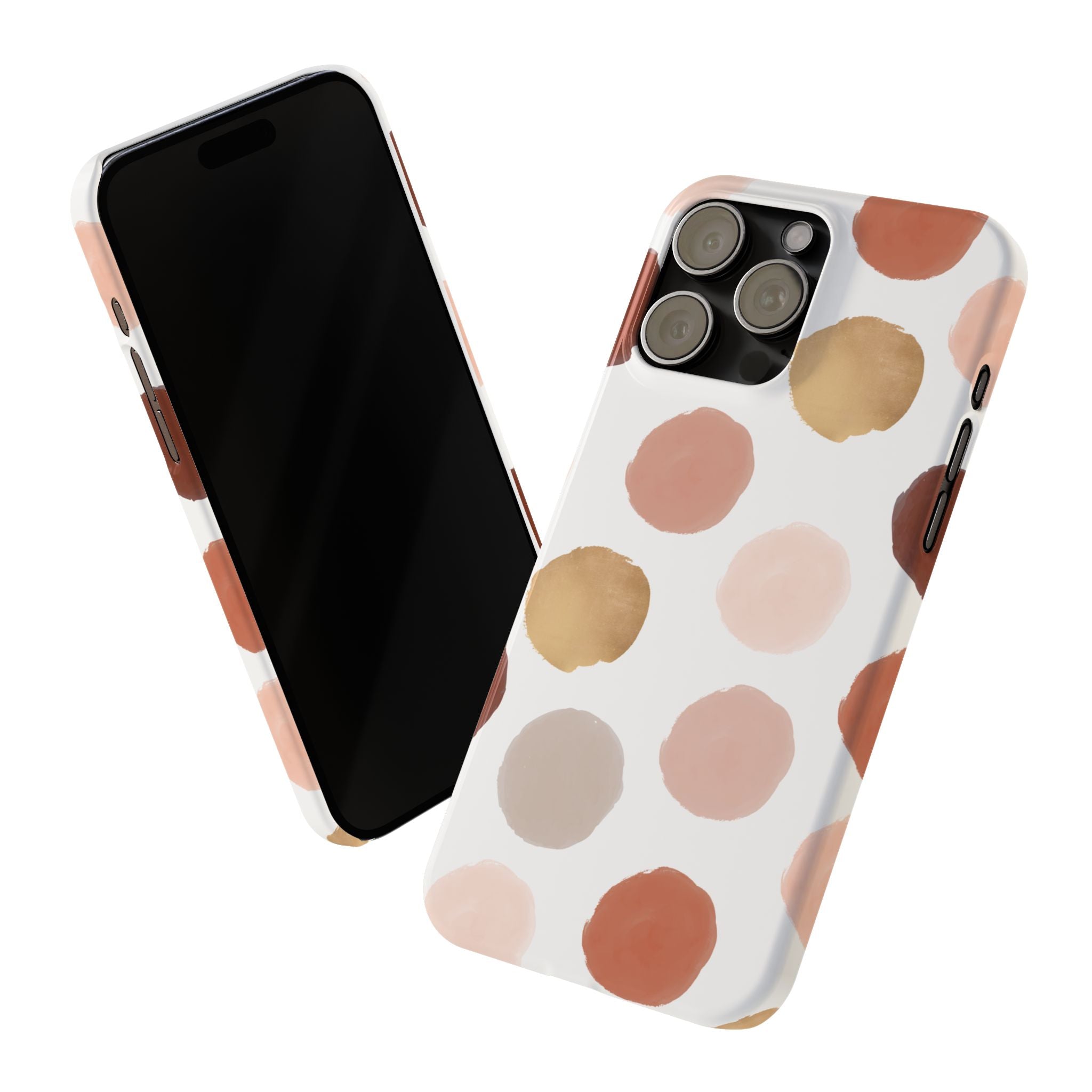 Neutral Polka Dot Slim Phone Case – Minimal Aesthetic iPhone Case